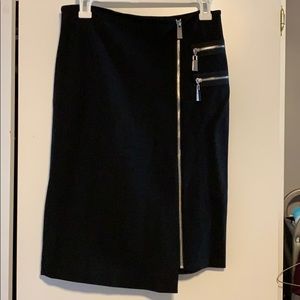 Vince Camuto black skirt with zippers